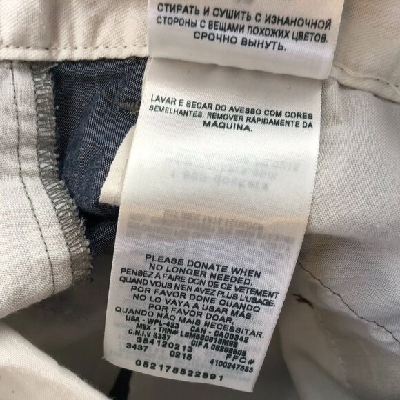 Dockers Mens Shorts Size 42 Chambray Blue Flat Front Chino Casual Gray Classic - Picture 10 of 14